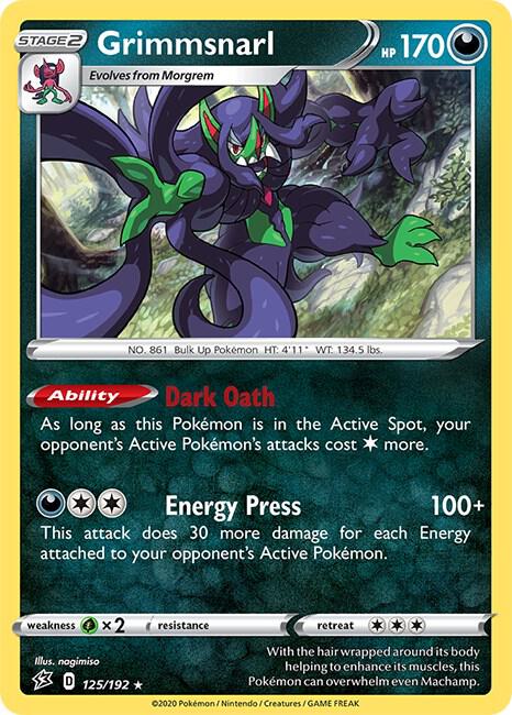 Pokemon Grimmsnarl 125/192 Rebel Clash