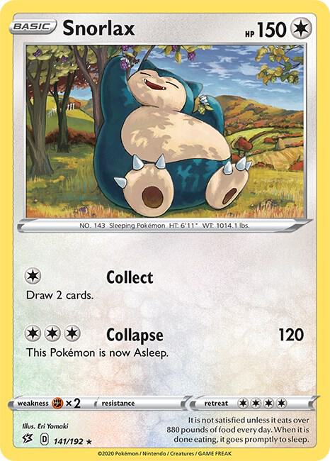 Pokemon Snorlax 141/192 Rebel Clash