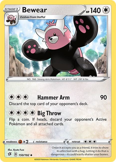 Pokemon Bewear 150/192 Rebel Clash