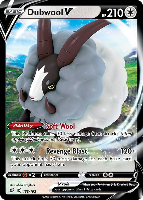 Pokemon Dubwool V 153/192 Rebel Clash