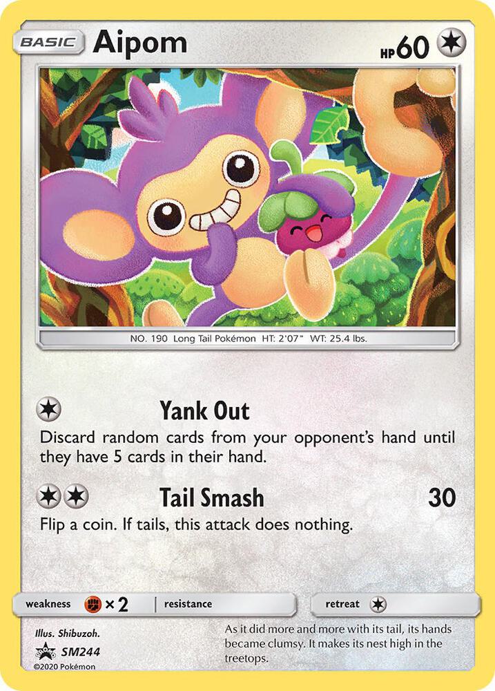 Pokemon Aipom SM244 SM Black Star Promos