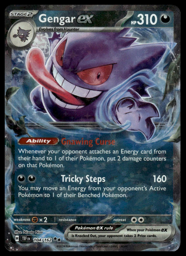 Pokemon TCG Gengar ex #104/162 SV05: Temporal Forces