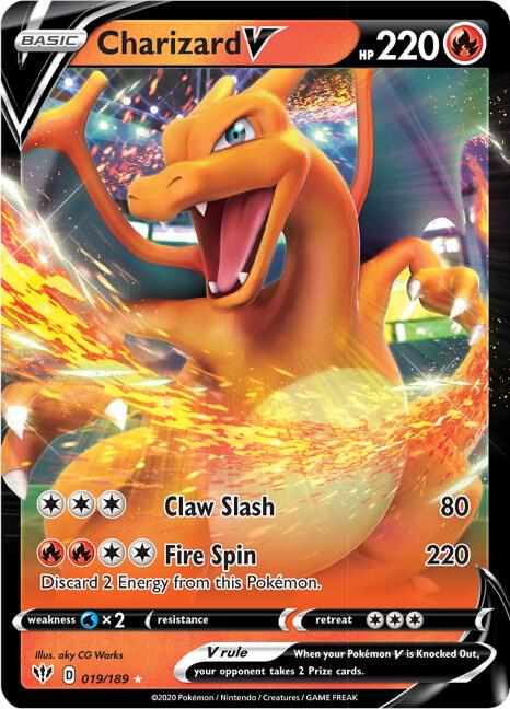 Pokemon Charizard V 19/189 Darkness Ablaze