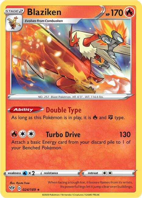 Pokemon Blaziken 24/189 Darkness Ablaze