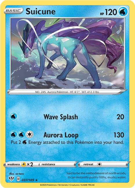 Pokemon Suicune 37/189 Darkness Ablaze
