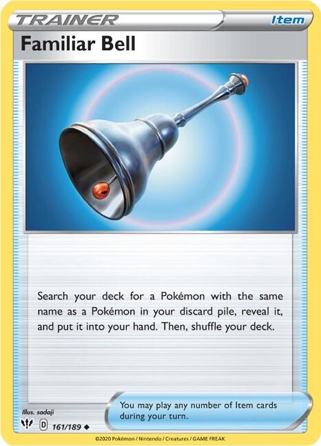 Pokemon Familiar Bell 161/189 Darkness Ablaze