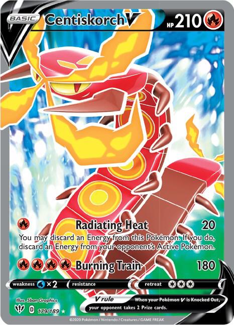 Pokemon Centiskorch V 179/189 Darkness Ablaze