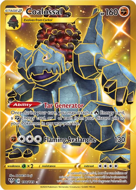 Pokemon Coalossal 198/189 Darkness Ablaze
