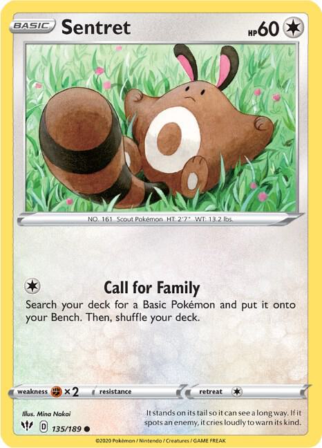 Pokemon Sentret 135/189 Darkness Ablaze