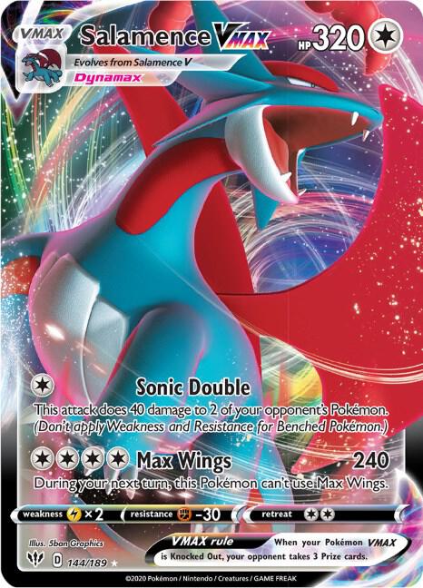 Pokemon Salamence VMAX 144/189 Darkness Ablaze