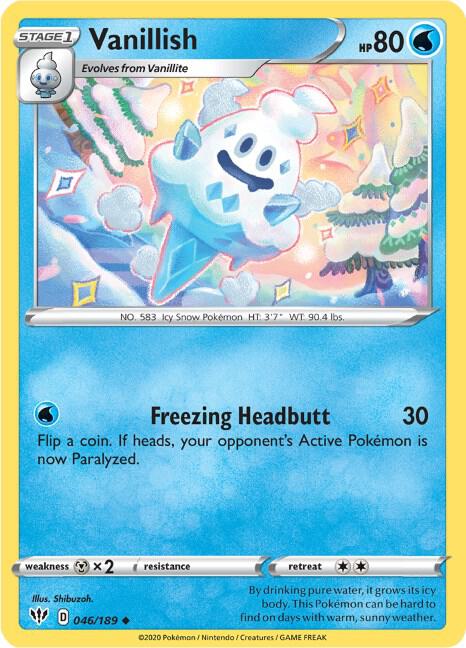 Pokemon Vanillish 46/189 Darkness Ablaze