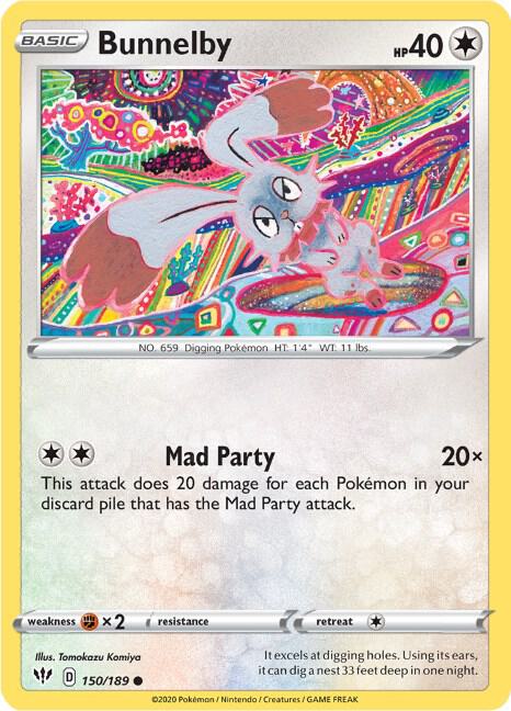 Pokemon Bunnelby 150/189 Darkness Ablaze
