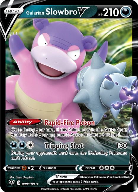 Pokemon Galarian Slowbro V 99/189 Darkness Ablaze