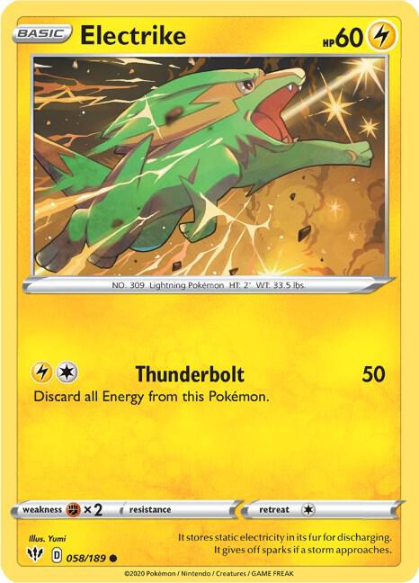Pokemon Electrike 58/189 Darkness Ablaze