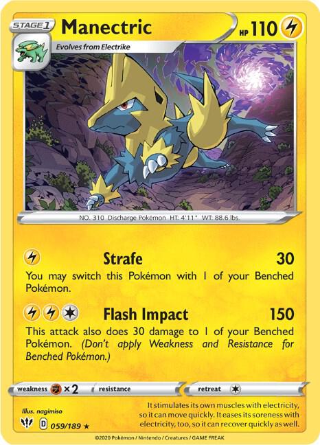 Pokemon Manectric 59/189 Darkness Ablaze