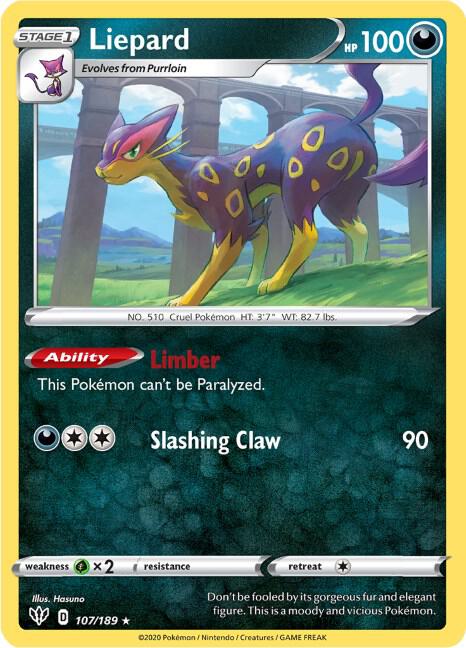 Pokemon Liepard 107/189 Darkness Ablaze