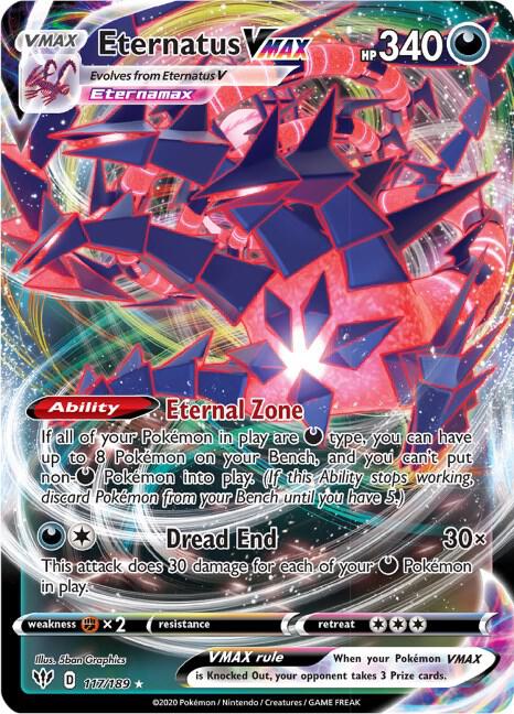 Pokemon Eternatus VMAX 117/189 Darkness Ablaze