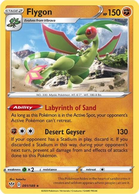 Pokemon Flygon 91/189 Darkness Ablaze