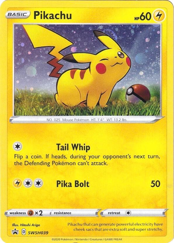 Pokemon Pikachu SWSH039 SWSH Black Star Promos