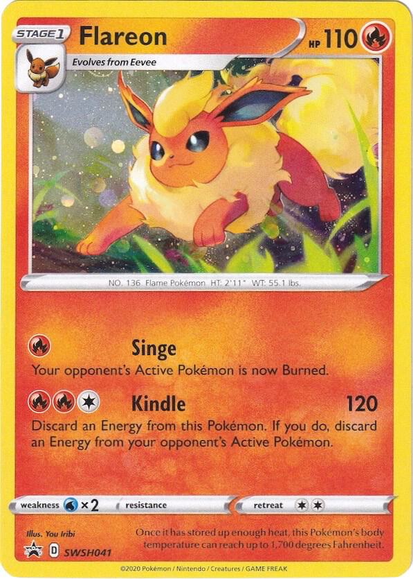 Pokemon Flareon SWSH041 SWSH Black Star Promos