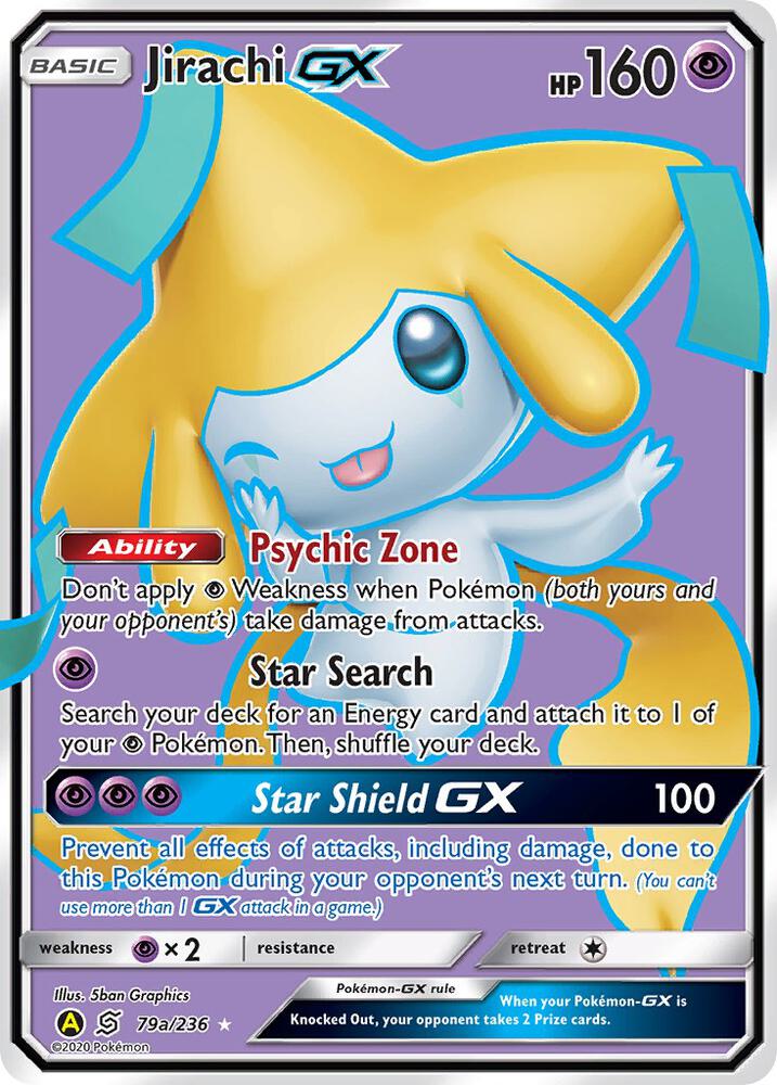 Pokemon Jirachi GX 79a/236 Yellow A Alternate Art