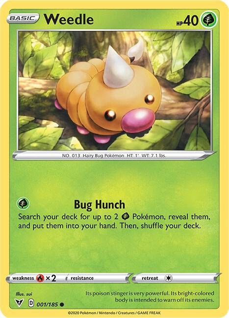 Pokemon Weedle 1/185 Vivid Voltage