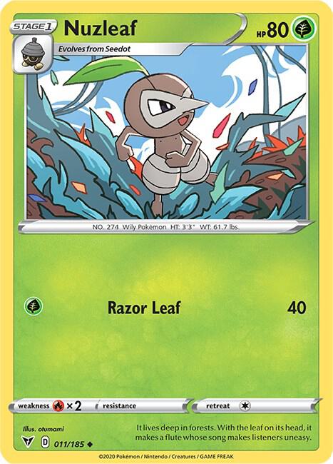 Pokemon Nuzleaf 11/185 Vivid Voltage