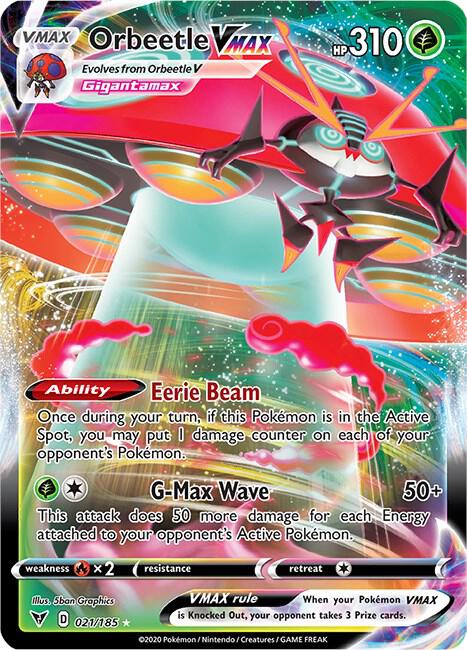 Pokemon Orbeetle VMAX 21/185 Vivid Voltage