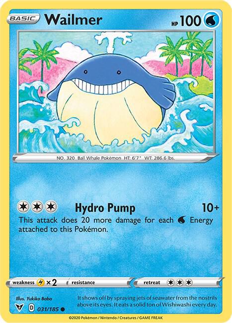 Pokemon Wailmer 31/185 Vivid Voltage