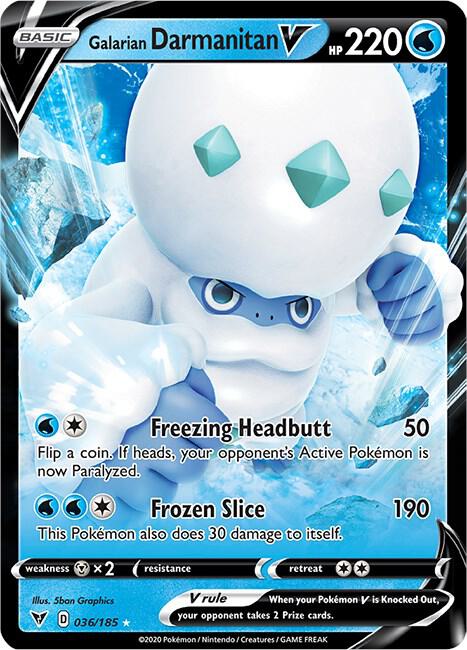 Pokemon Galarian Darmanitan V 36/185 Vivid Voltage