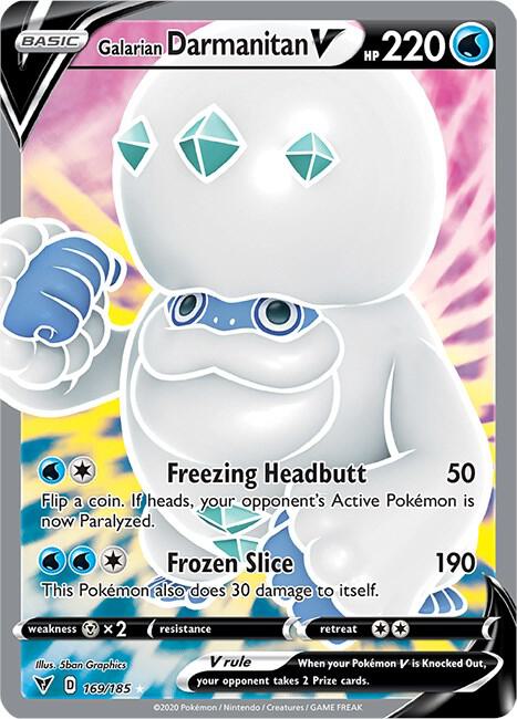 Pokemon Galarian Darmanitan V 169/185 Vivid Voltage