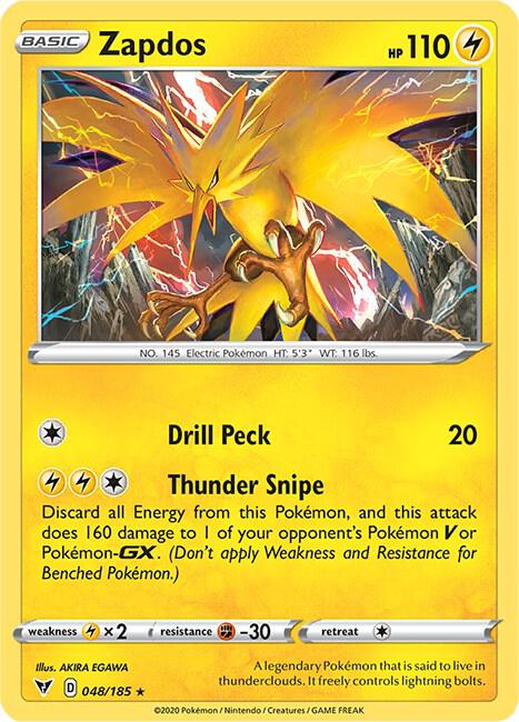 Pokemon Zapdos 48/185 Vivid Voltage