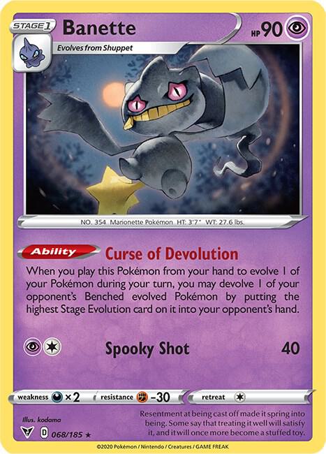 Pokemon Banette 68/185 Vivid Voltage