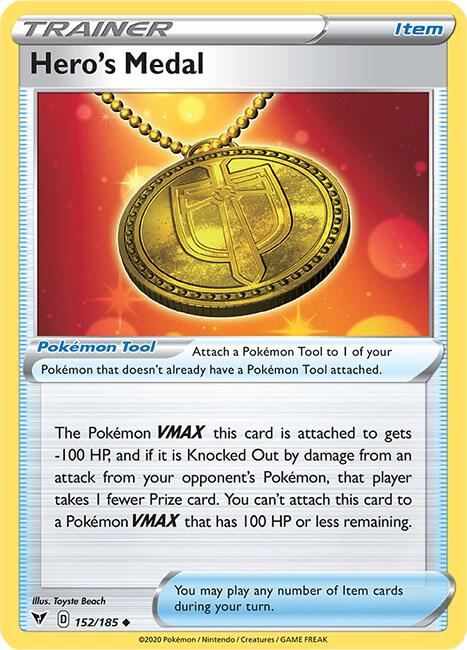 Pokemon Hero's Medal 152/185 Vivid Voltage