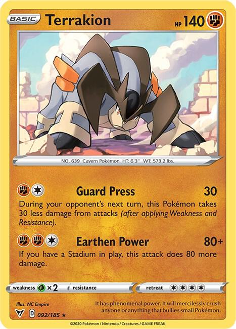 Pokemon Terrakion 92/185 Vivid Voltage