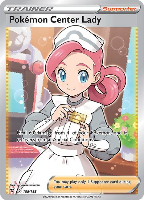 Pokemon Pokémon Center Lady 185/185 Vivid Voltage