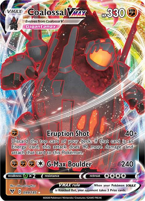 Pokemon Coalossal VMAX 99/185 Vivid Voltage