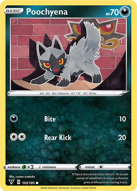Pokemon Poochyena 103/185 Vivid Voltage
