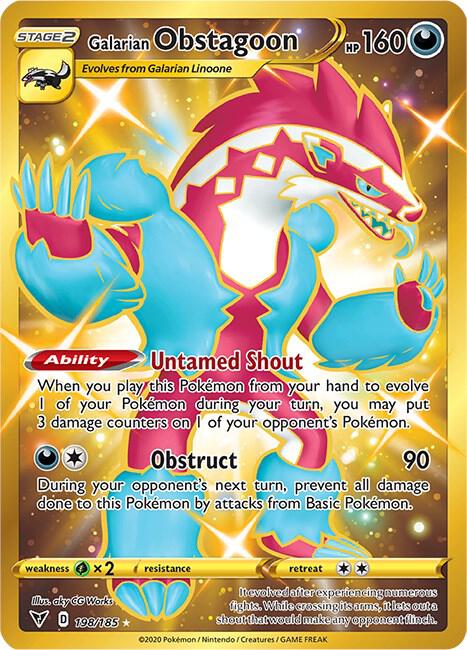 Pokemon Galarian Obstagoon 198/185 Vivid Voltage