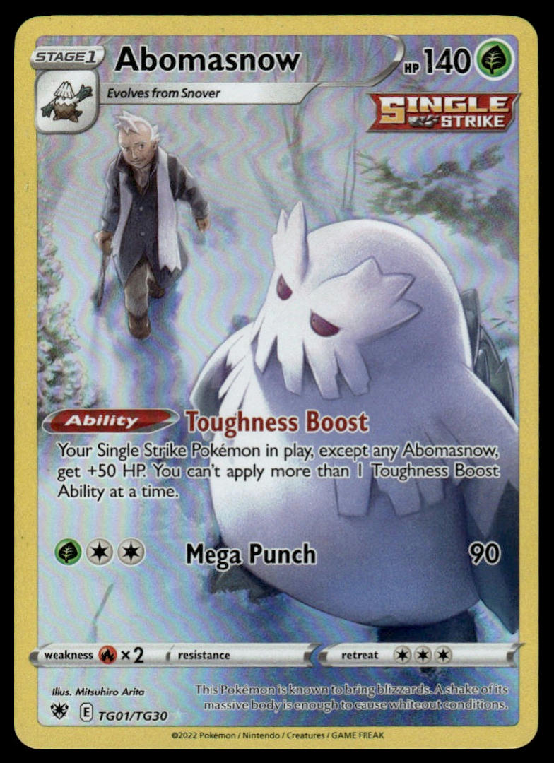 Pokemon TCG Abomasnow #TG01/TG30 SWSH10: Astral Radiance Trainer Gallery