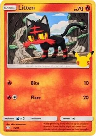Pokemon Litten 15/25 McDonald's Collection 2021