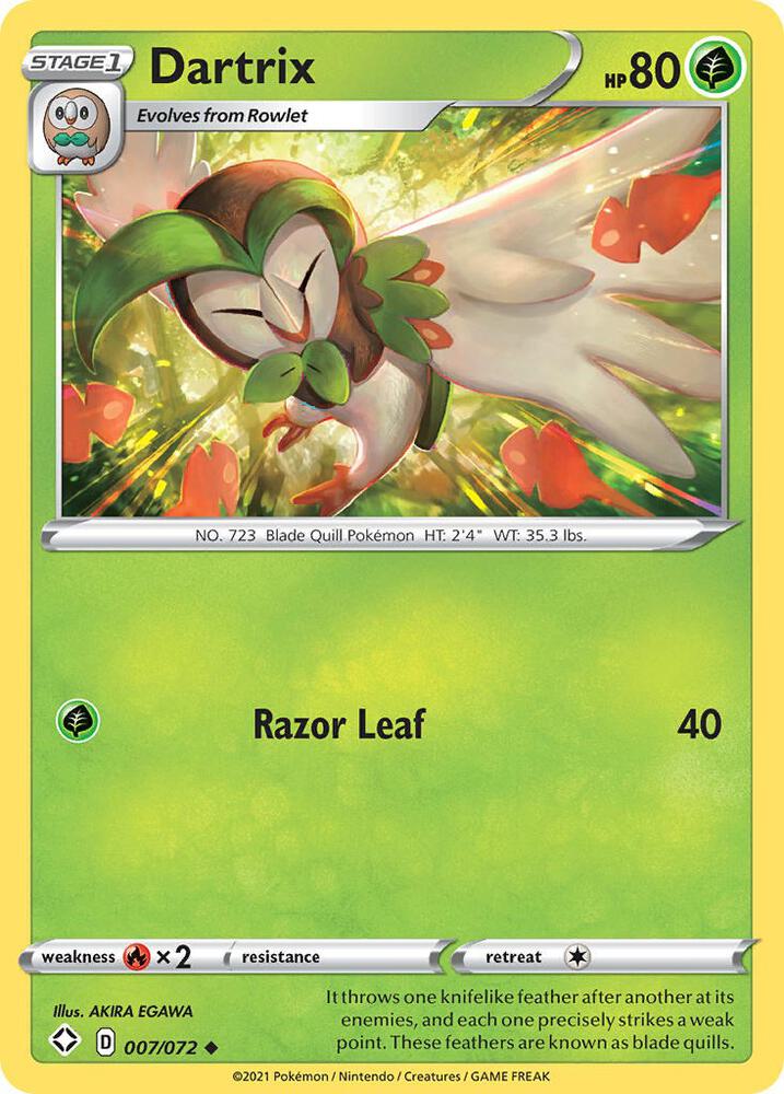 Pokemon Dartrix 7/72 Shining Fates