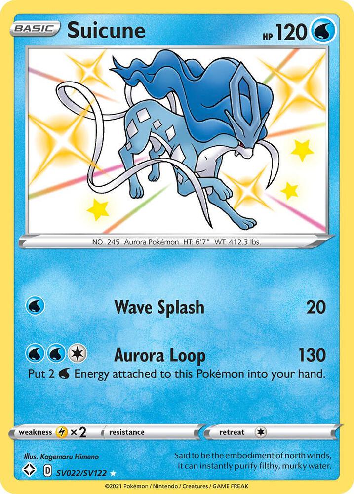 Pokemon Suicune SV022/SV122 Shining Fates