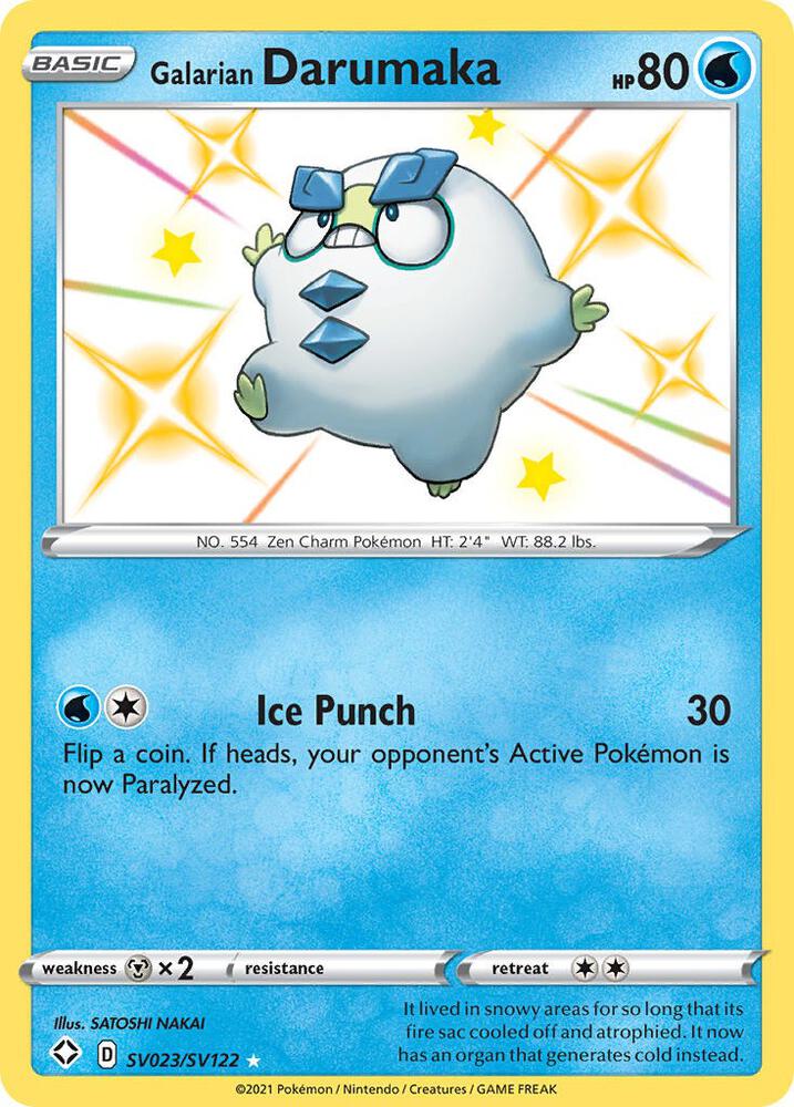 Pokemon Galarian Darumaka SV023/SV122 Shining Fates