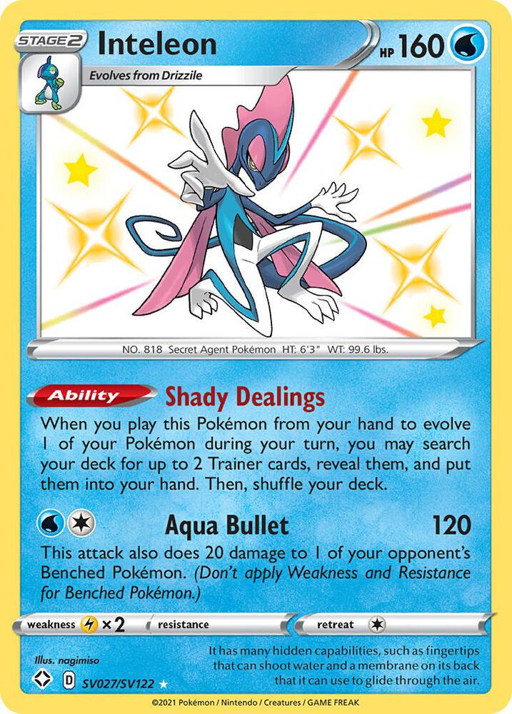 Pokemon Inteleon SV027/SV122 Shining Fates