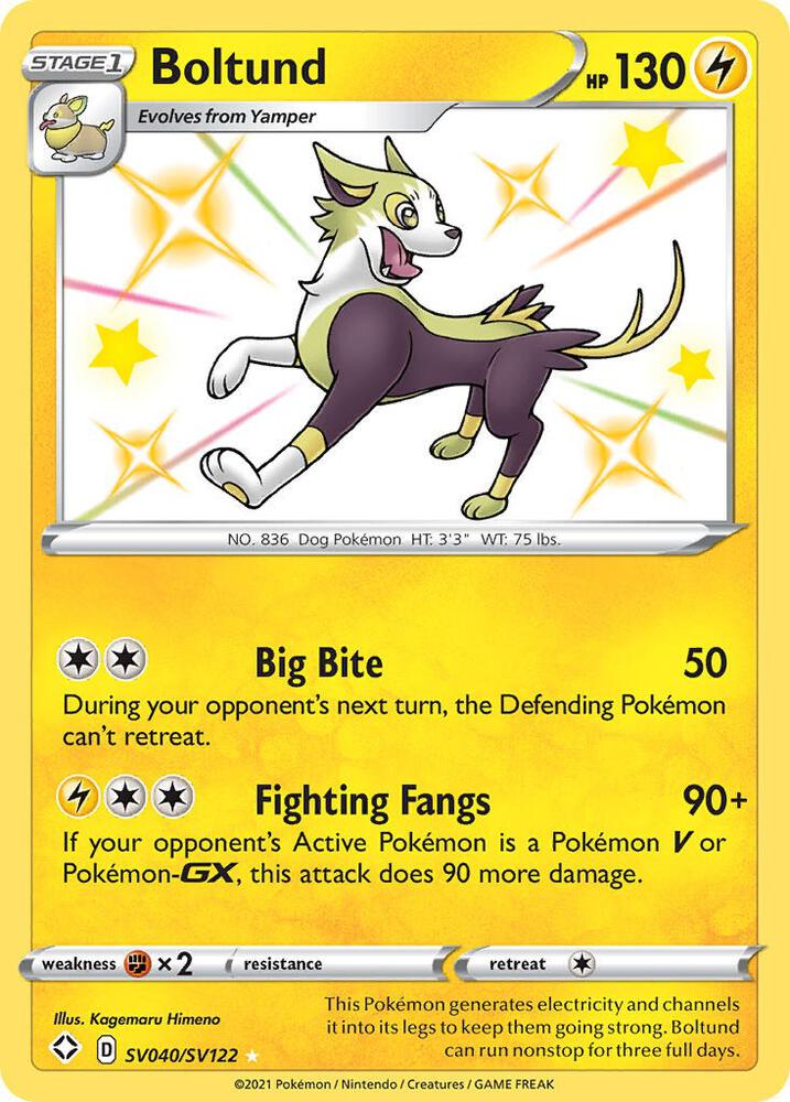 Pokemon Boltund SV040/SV122 Shining Fates