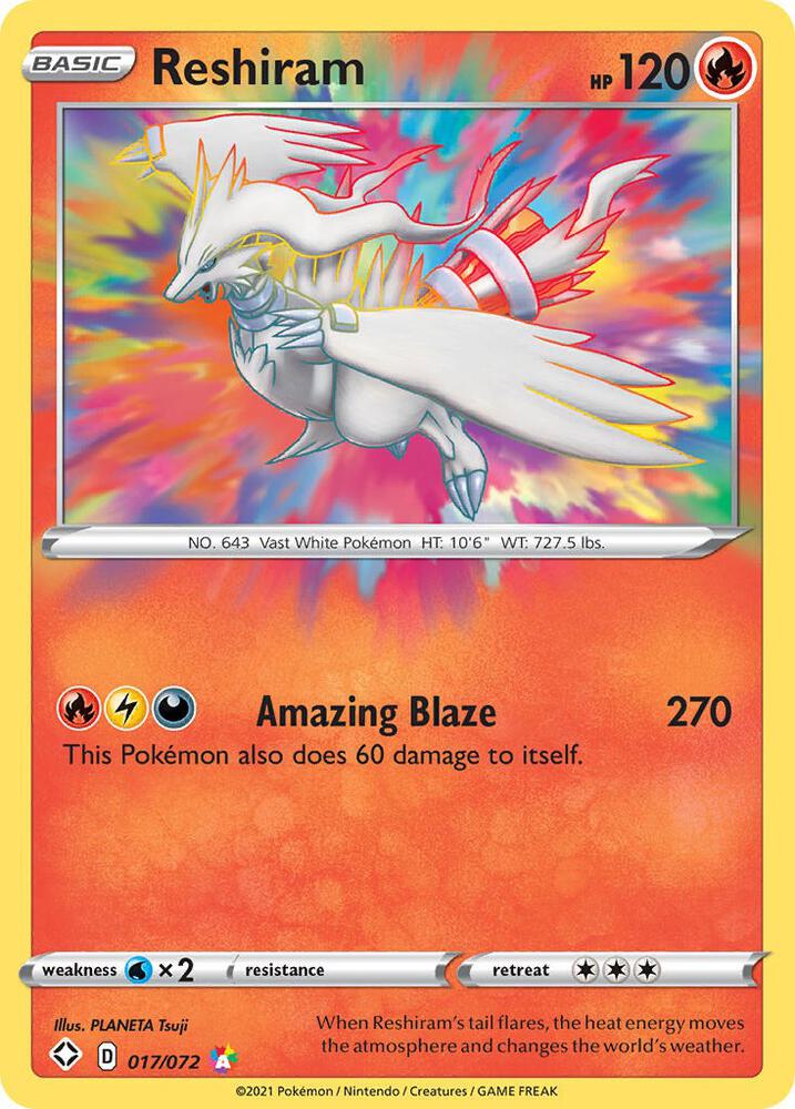 Pokemon Reshiram 017/072 Shining Fates