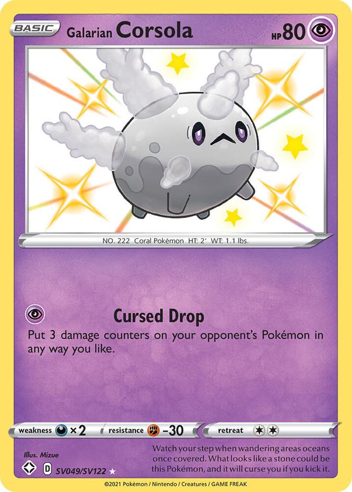 Pokemon Galarian Corsola SV049/SV122 Shining Fates