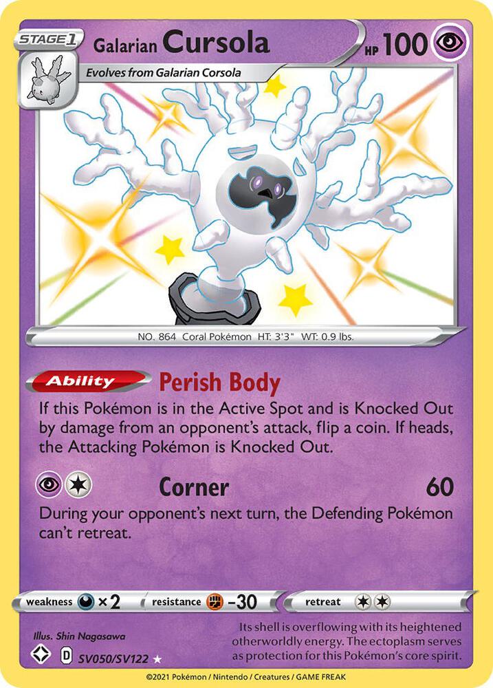 Pokemon Galarian Cursola SV050/SV122 Shining Fates