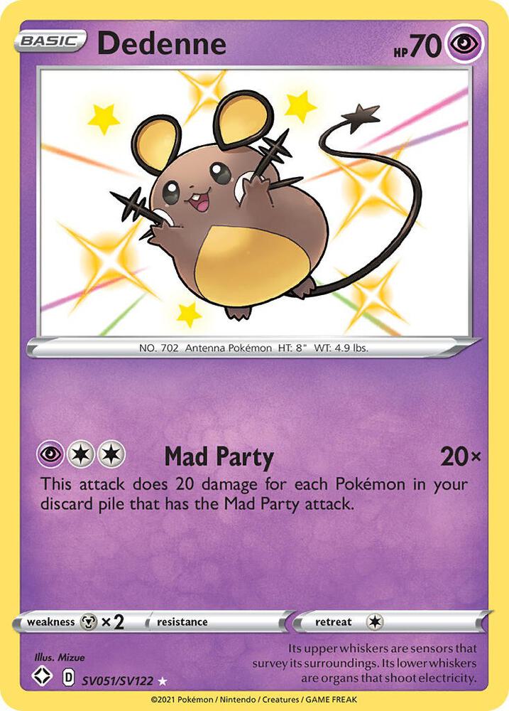 Pokemon Dedenne SV051/SV122 Shining Fates